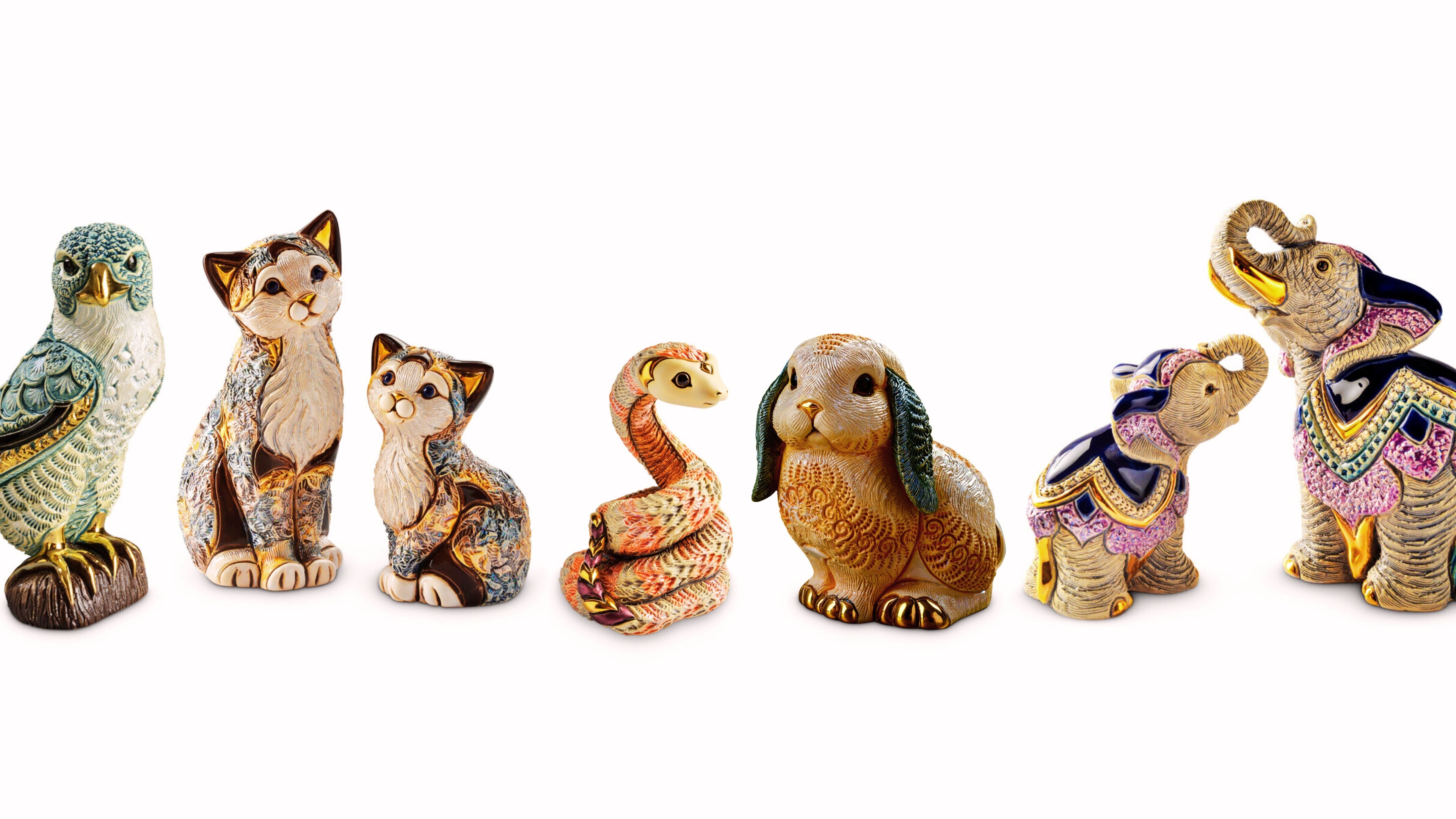 Handmade Ceramic Figurines. Luxury Ceramic Collectibles | Artisan Sculptures. Limited Edition Figurines | Handcrafted Ceramic Art. Gold Accented Figurines | Enamel Ceramic Keepsakes. Timeless Decor Pieces | Collectible Ceramic Animals. Ceramic Art Gifts | Authentic De Rosa Figurines.