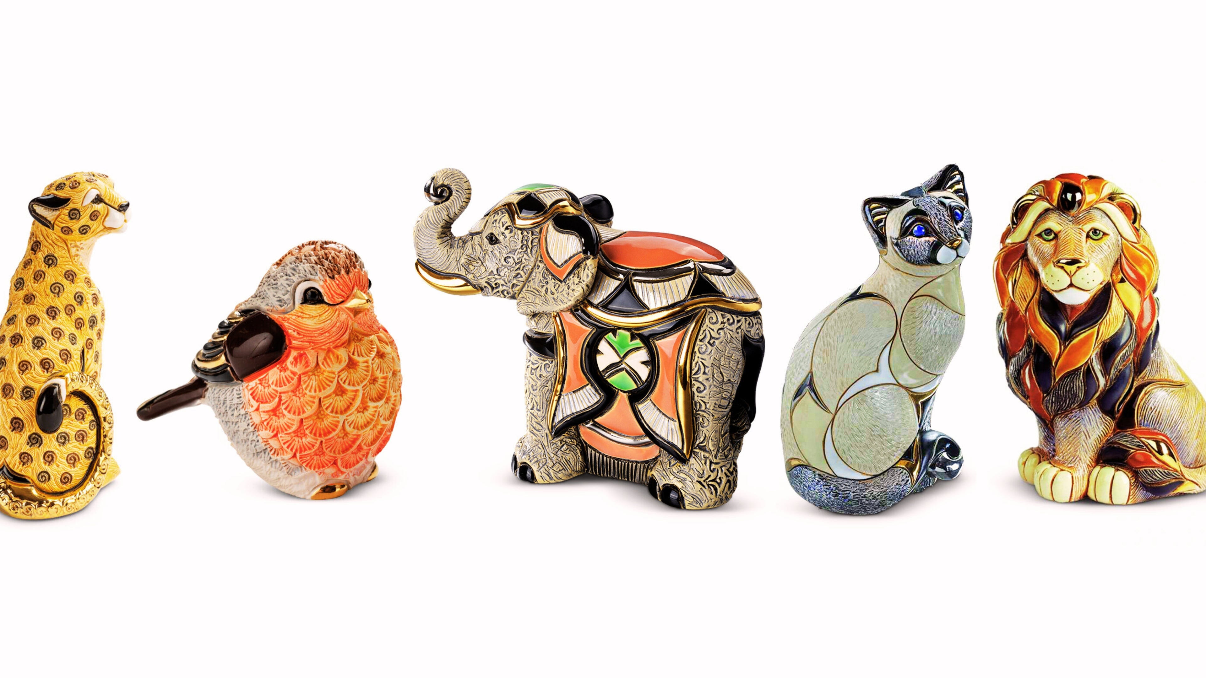 Handmade Ceramic Figurines. Luxury Ceramic Collectibles | Artisan Sculptures. Limited Edition Figurines | Handcrafted Ceramic Art. Gold Accented Figurines | Enamel Ceramic Keepsakes. Timeless Decor Pieces | Collectible Ceramic Animals. Ceramic Art Gifts | Authentic De Rosa Figurines.