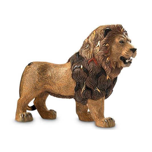 Animal figurine decor, Tabletop sculpture, Limited edition art collectible, Handcrafted home accent, Regal lion ceramic statue, Hand‑painted lion figurine, Limited edition lion sculpture, Uruguayan ceramic lion art, Lion mantelpiece centerpiece, Majestic lion collectible, Artisanal lion home accent, Ceramic animal royalty décor